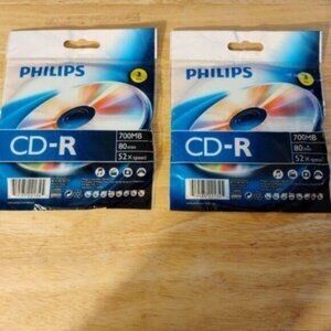 PHILIPS CD-R- NEW- SET OF 2 PACKS-NEW